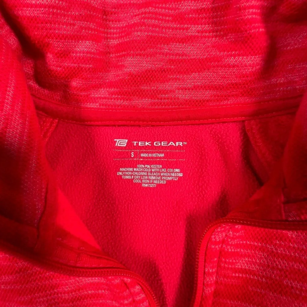 Tek Gear Athletic Jacket Womens S Pink Space Dye Athleisure Performance Full Zip